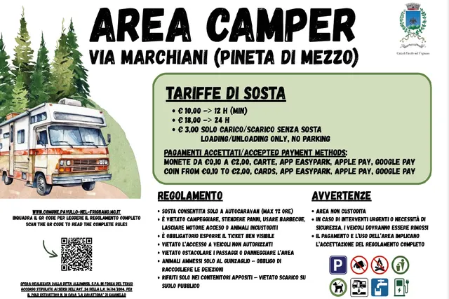 Area sosta camper Pavullo nel Frignano