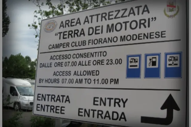 Area sosta camper Fiorano Modenese