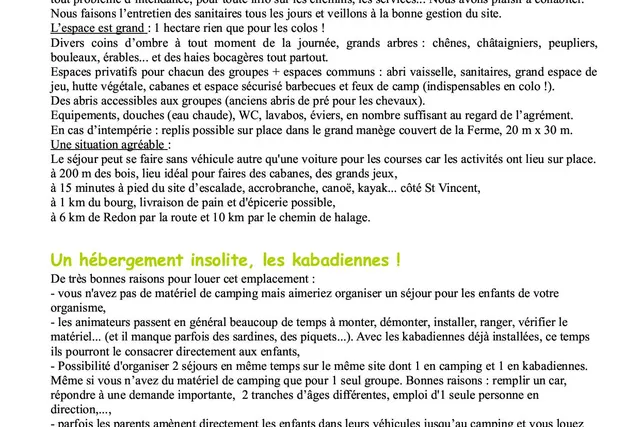 Aire naturelle de camping du Ménéhy