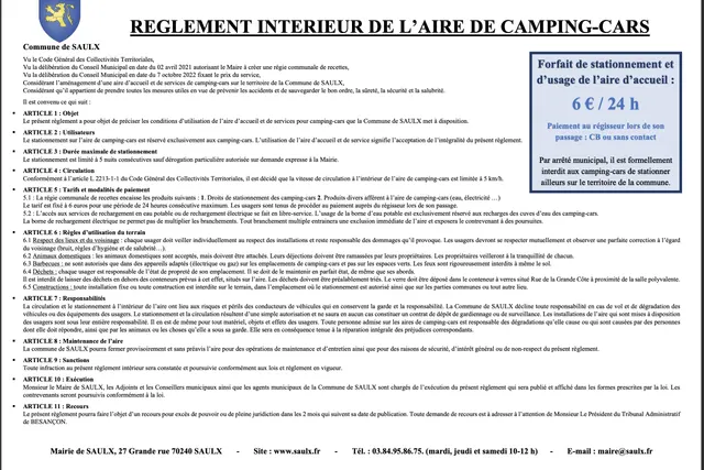 Aire de camping-car de Saulx